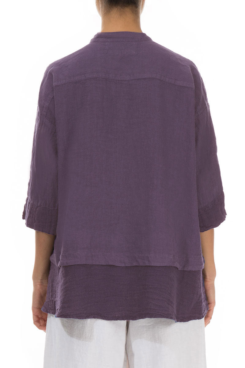 Ausgestelltes Leinenhemd aus Amethyst
