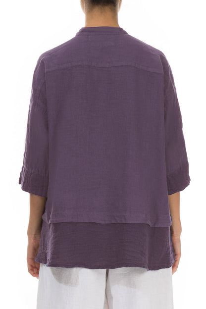 Ausgestelltes Leinenhemd aus Amethyst