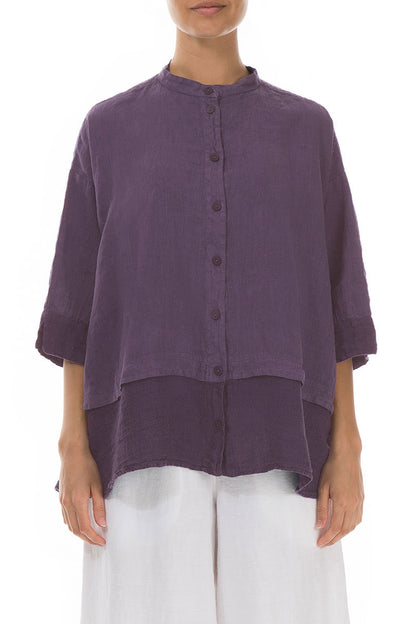 Ausgestelltes Leinenhemd aus Amethyst