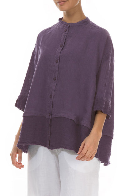 Ausgestelltes Leinenhemd aus Amethyst