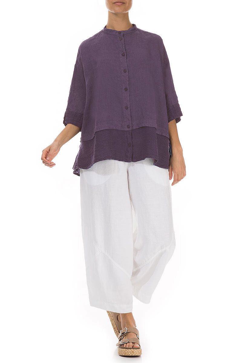 Ausgestelltes Leinenhemd aus Amethyst