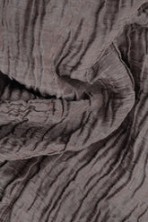 Flared Crinkled Truffle Silk Shirt 5