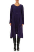 Flared Floral Royal Purple Silk Jacket 1