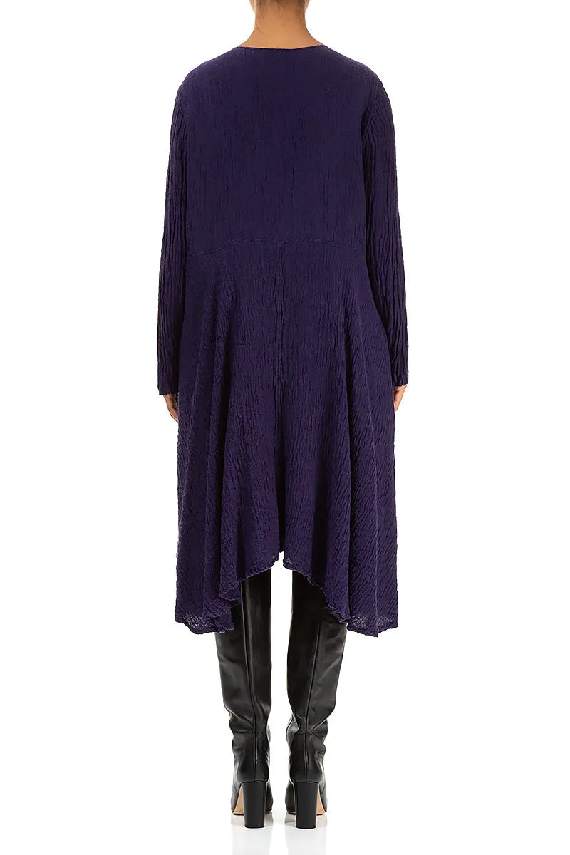Flared Floral Royal Purple Silk Jacket 2