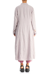 Flared Greige Lined Linen Jacket 2