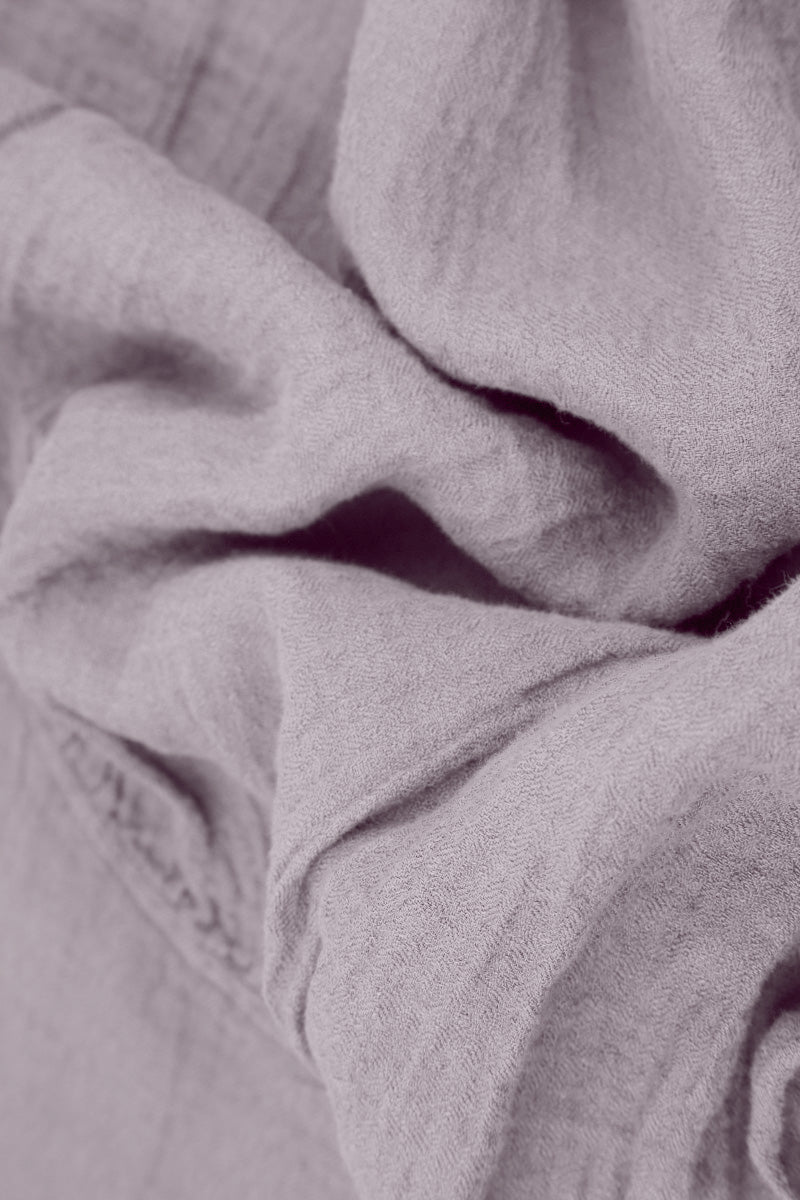 Flared Lilac Crêpe Linen Skirt