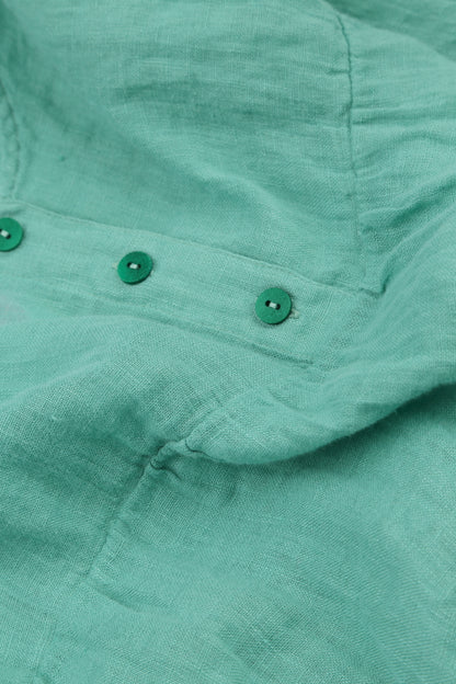Haut en lin et gaze évasé couleur menthe