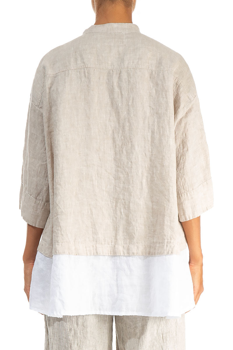 Flared Natural Linen Shirt 2