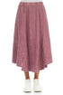 Flared Off-Dye Mauve Taupe Linen Skirt 1