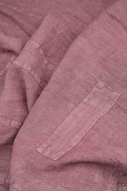 Flared Off-Dye Mauve Taupe Linen Skirt 5