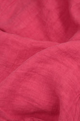 Flared Raspberry Gauze Linen Dress 5