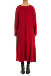 Flared Red Wool Dress 2