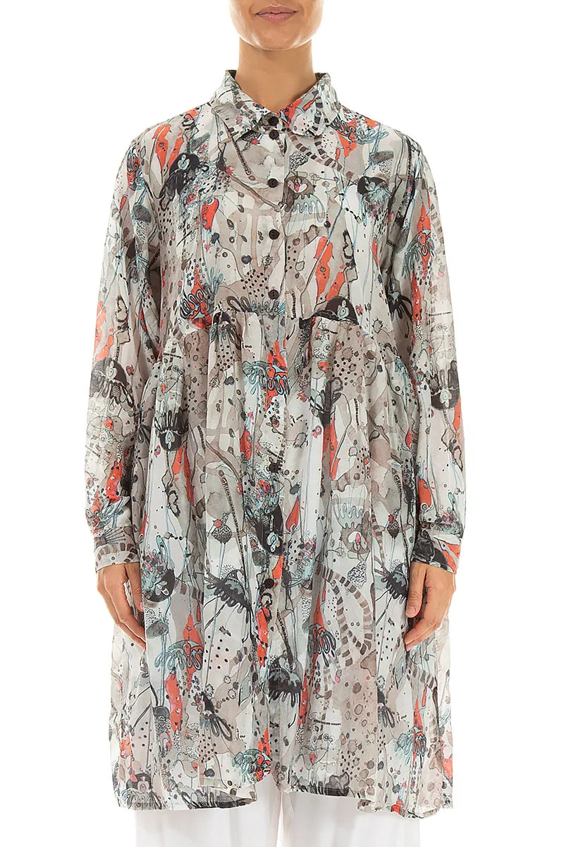 Ausgestellte Savannah-Jacke aus Seidenbaumwolle