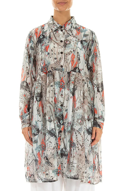 Ausgestellte Savannah-Jacke aus Seidenbaumwolle