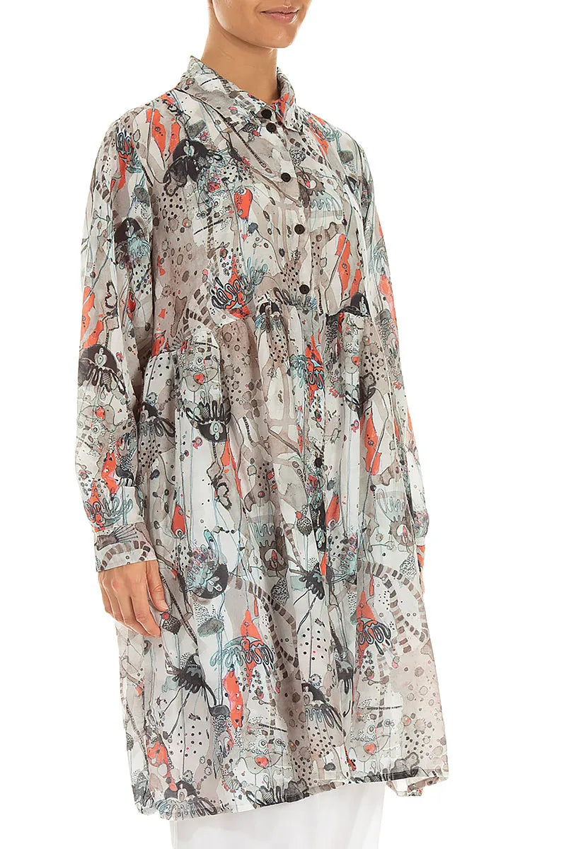 Ausgestellte Savannah-Jacke aus Seidenbaumwolle