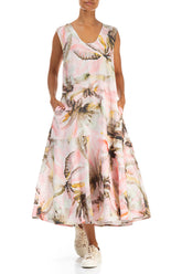 Flared Sleeveless Oasis Linen Dress 3