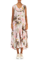 Flared Sleeveless Oasis Linen Dress 1