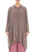 Flared Truffle Textured Silk Jacket 1