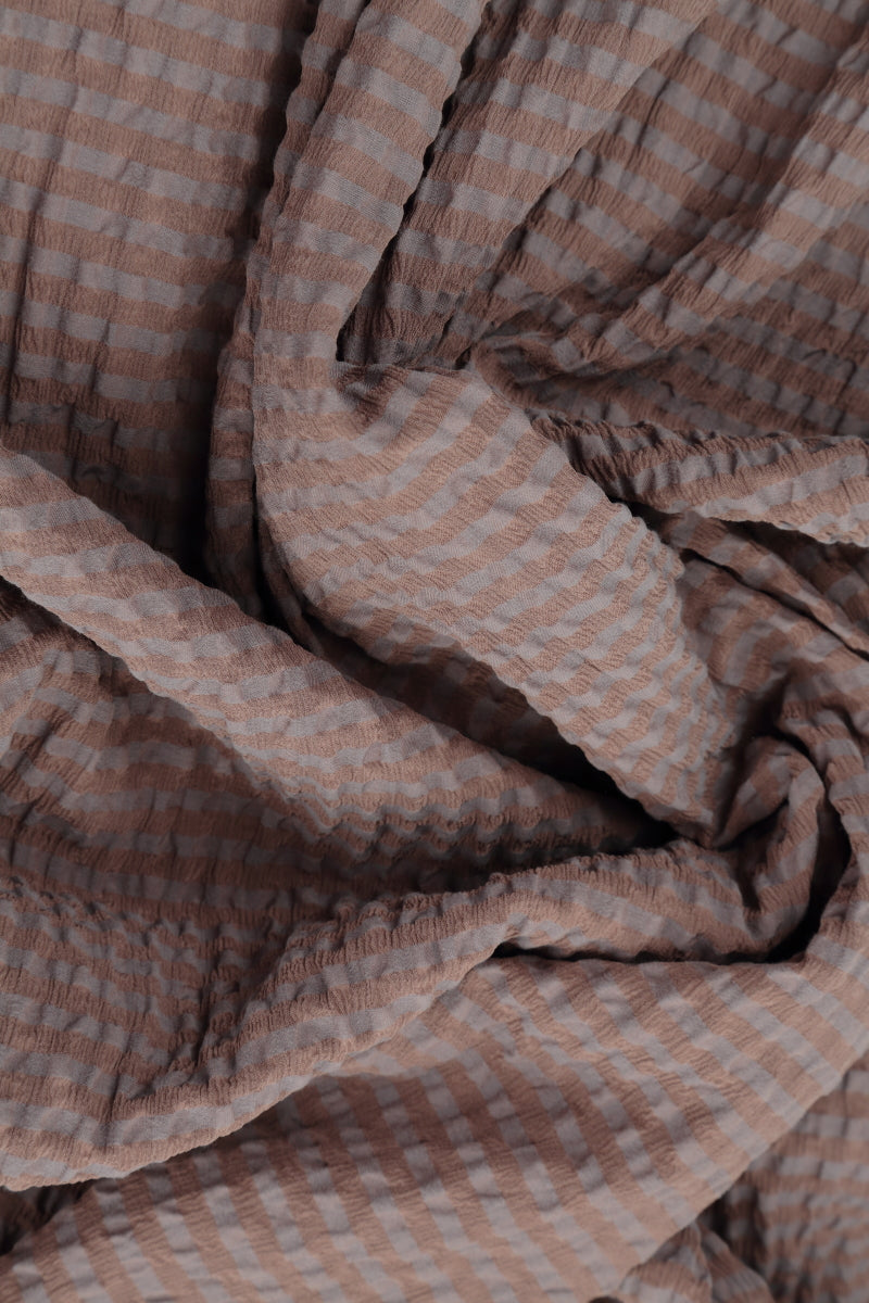 Flared Truffle Textured Silk Jacket 6