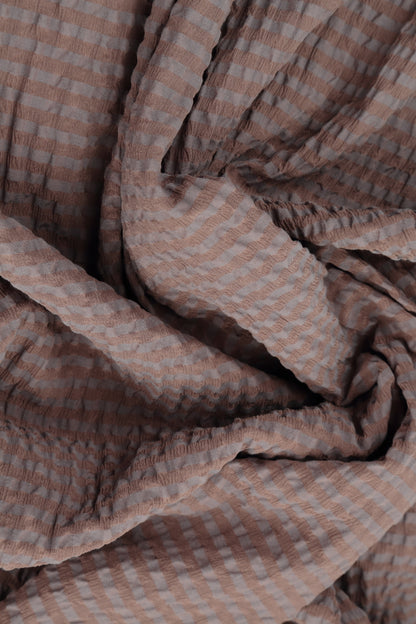 Flared Truffle Textured Silk Jacket 6