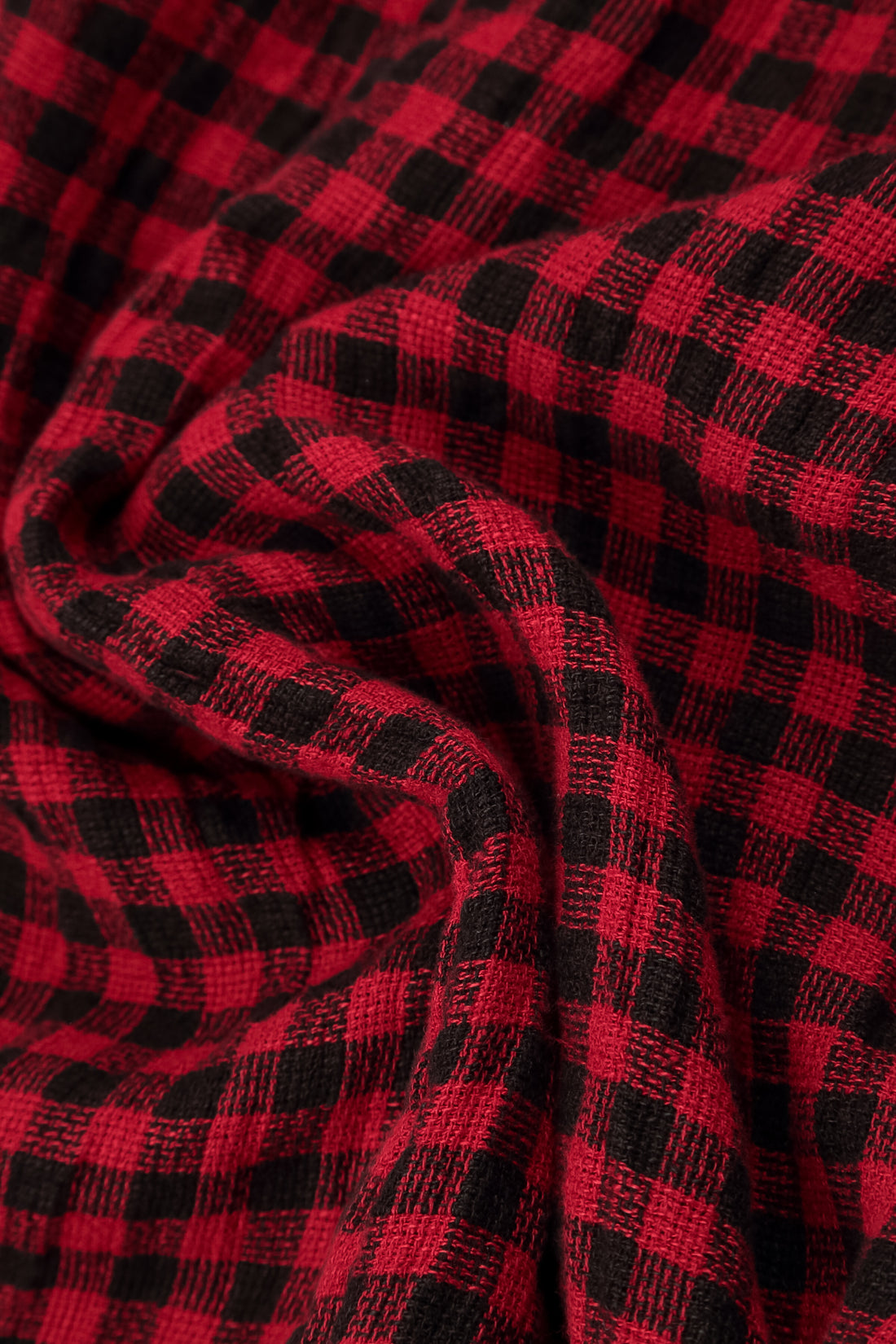Floaty Red Check Linen Midi Dress 6