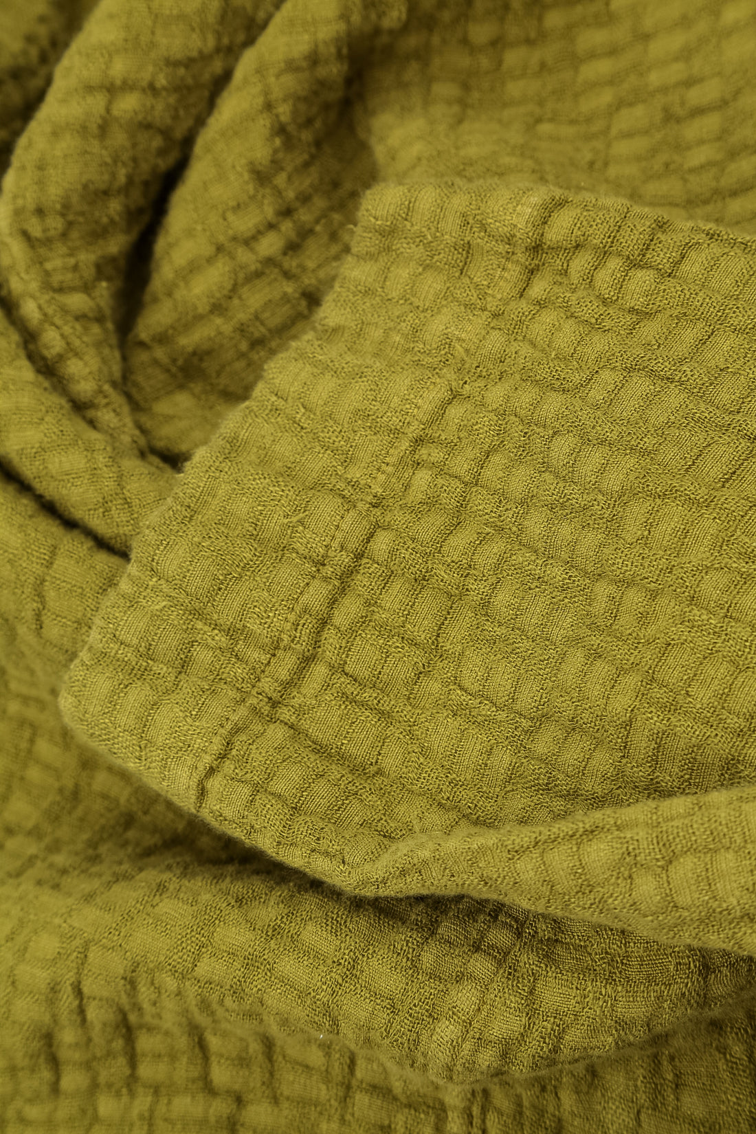 Floaty Golden Lime Textured Linen Dress 6