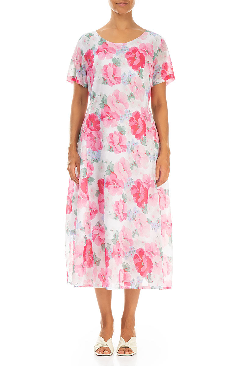 Floaty Peony Blossom Cotton Dress 1