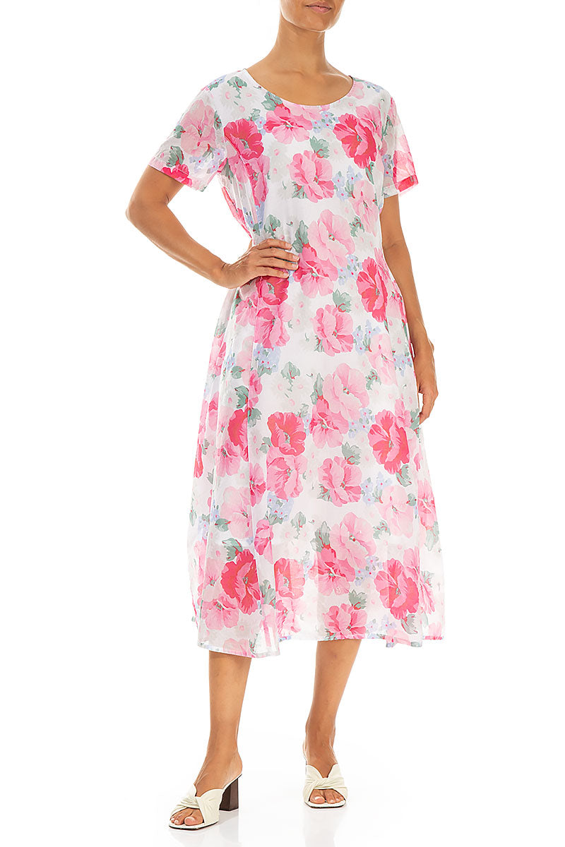Floaty Peony Blossom Cotton Dress 4