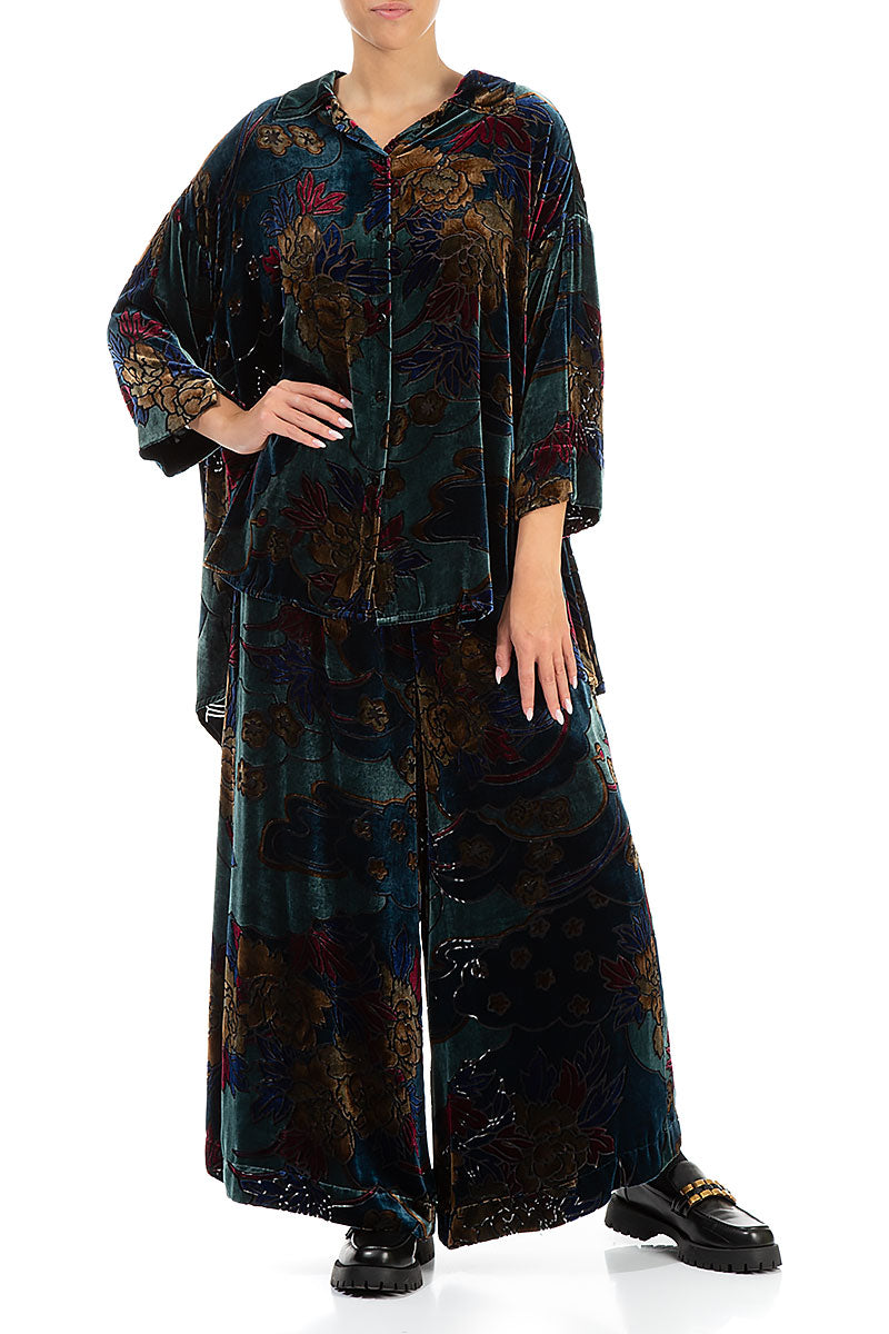 Floral Devoré Silk Velvet Shirt 5