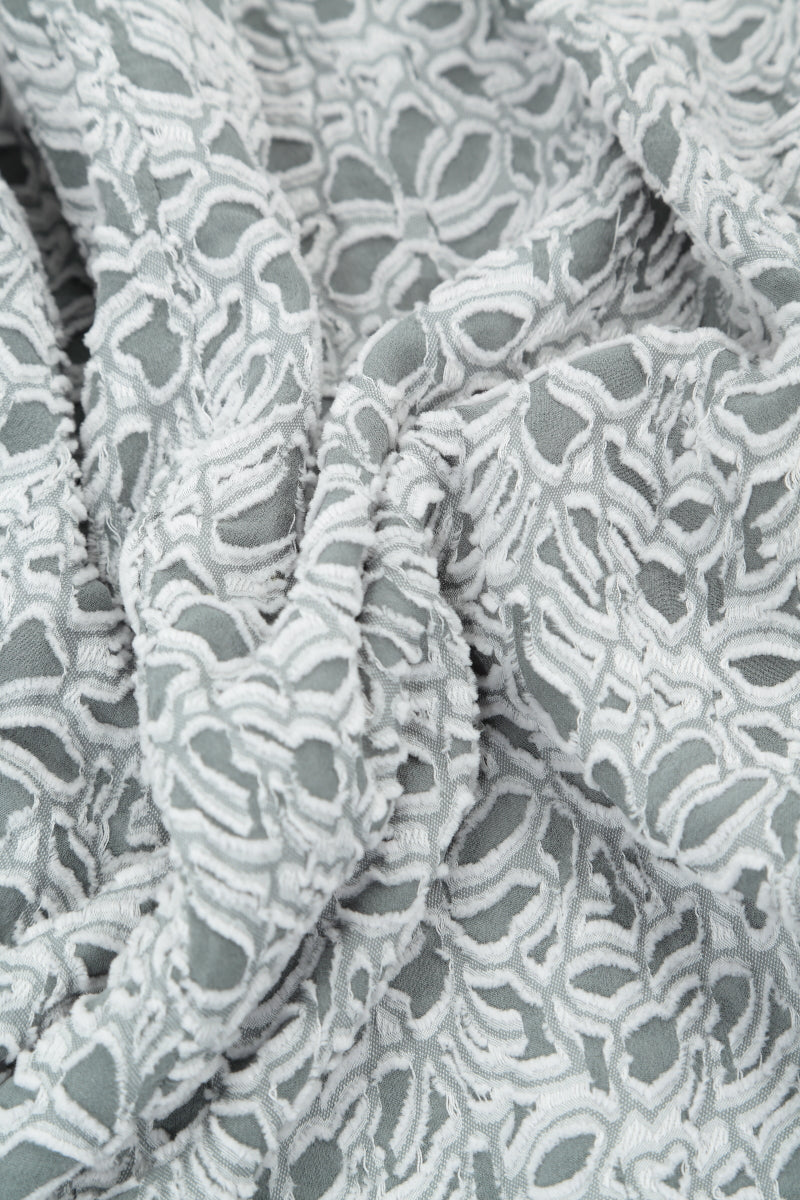 Floral Sage Silk Chiffon Scarf 4