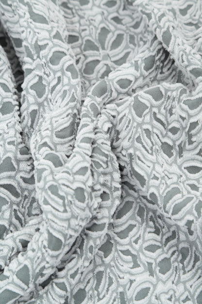 Floral Sage Silk Chiffon Scarf 4