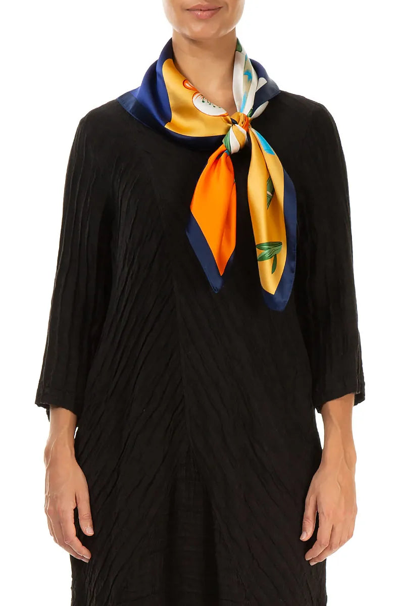 Flowers Blossom Silk Scarf