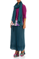 Flowers Decorated Orchid Linen Jumper 5