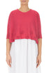 Flowers Decorated Raspberry Linen Jumper 1
