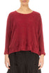 Flowers Red Wool Sweater 1