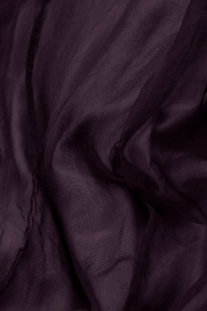 Flowing Deep Plum Silk Chiffon Dress