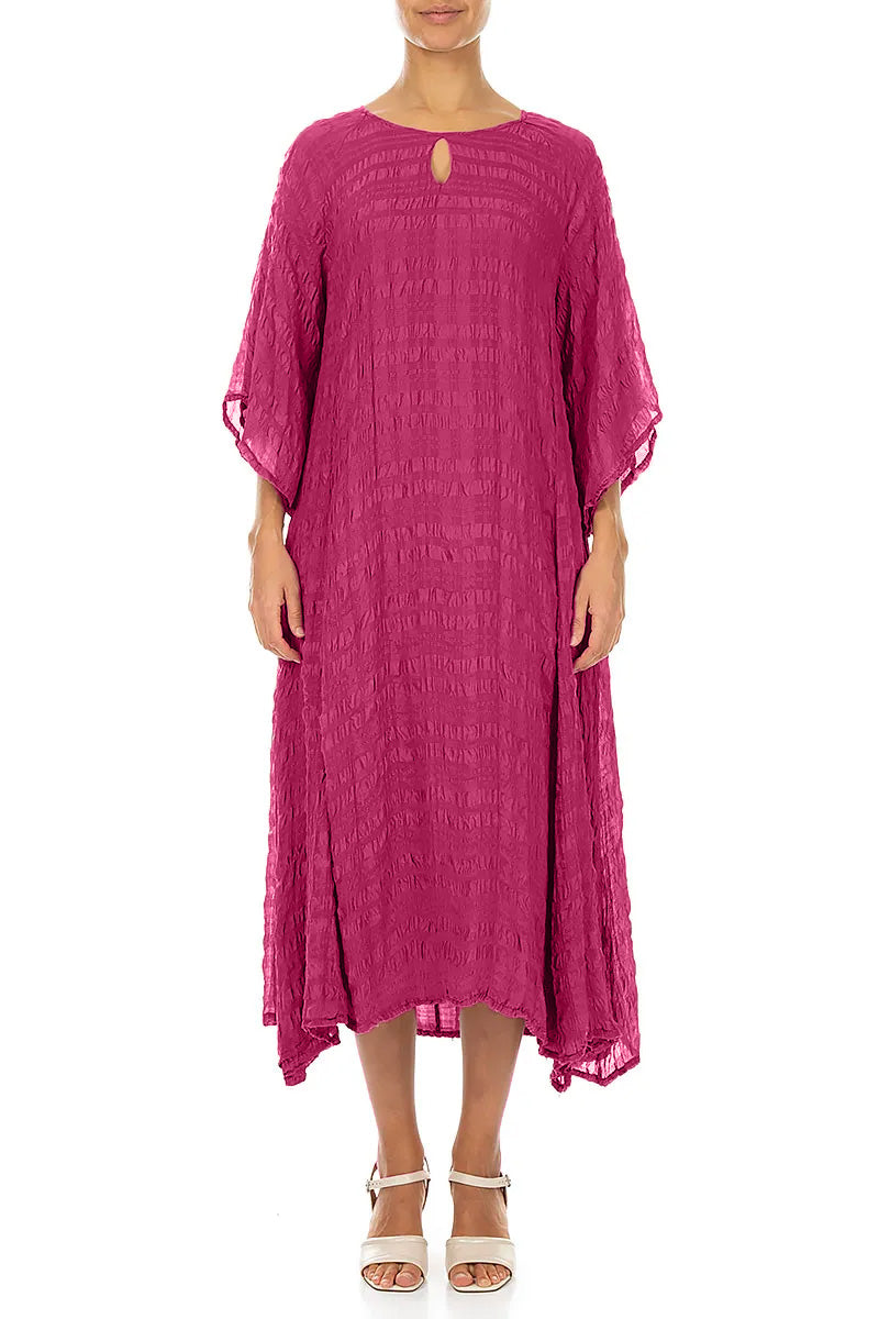Flowing Fuchsia Layered Silk Dress