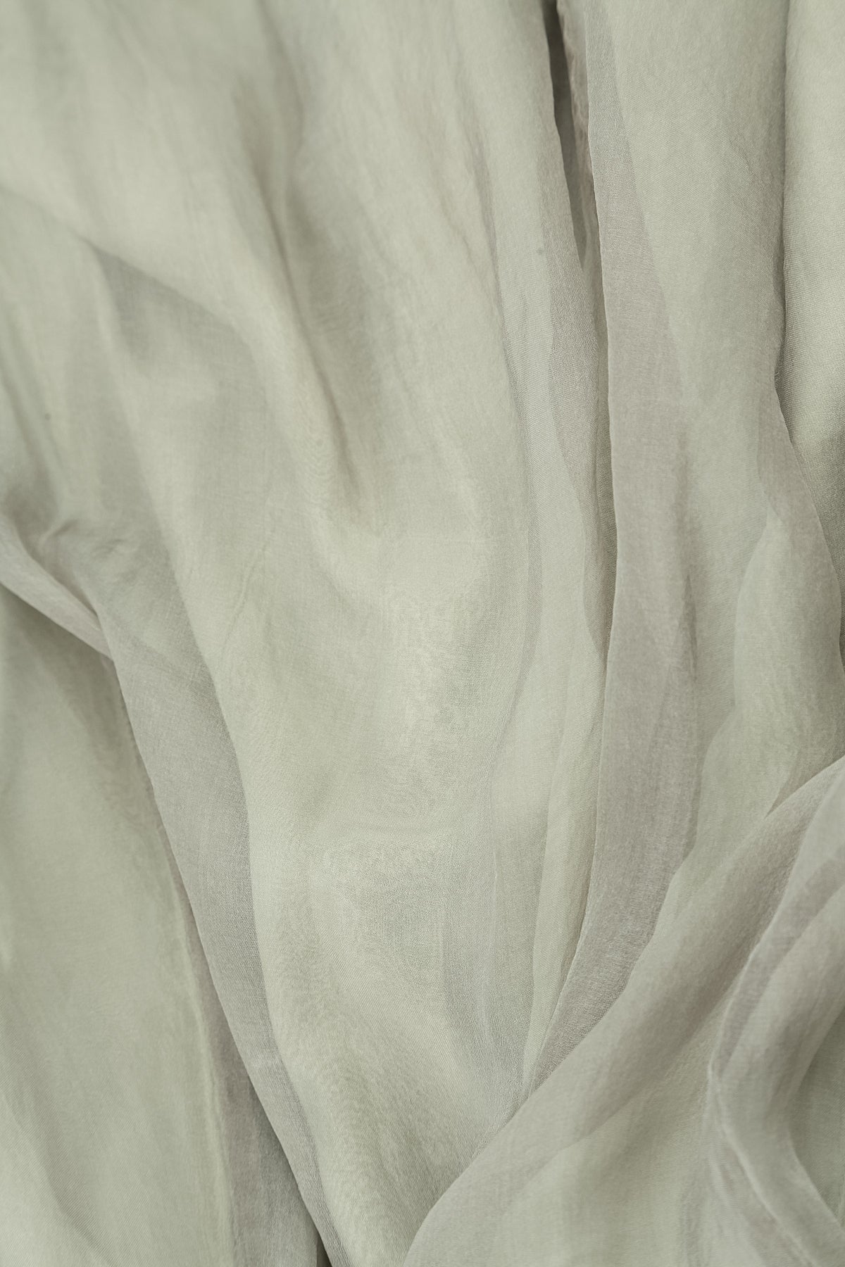 Flowing Olive Grey Silk Chiffon Jacket