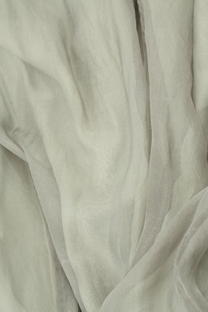 Flowing Olive Grey Silk Chiffon Jacket