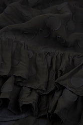 Flowy Black Bubbles Silk Dress 6