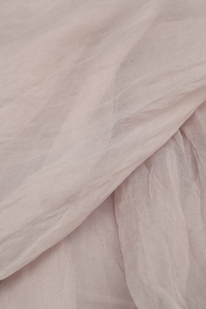 Flowy Greige Silk Chiffon Dress 5