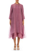 Flowy Mauve Taupe Silk Chiffon Jacket 1
