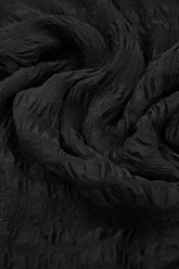 Flowy Maxi Black Textured Silk Dress 5