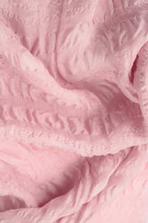 Flowy Midi Powder Pink Textured Silk Dress 5
