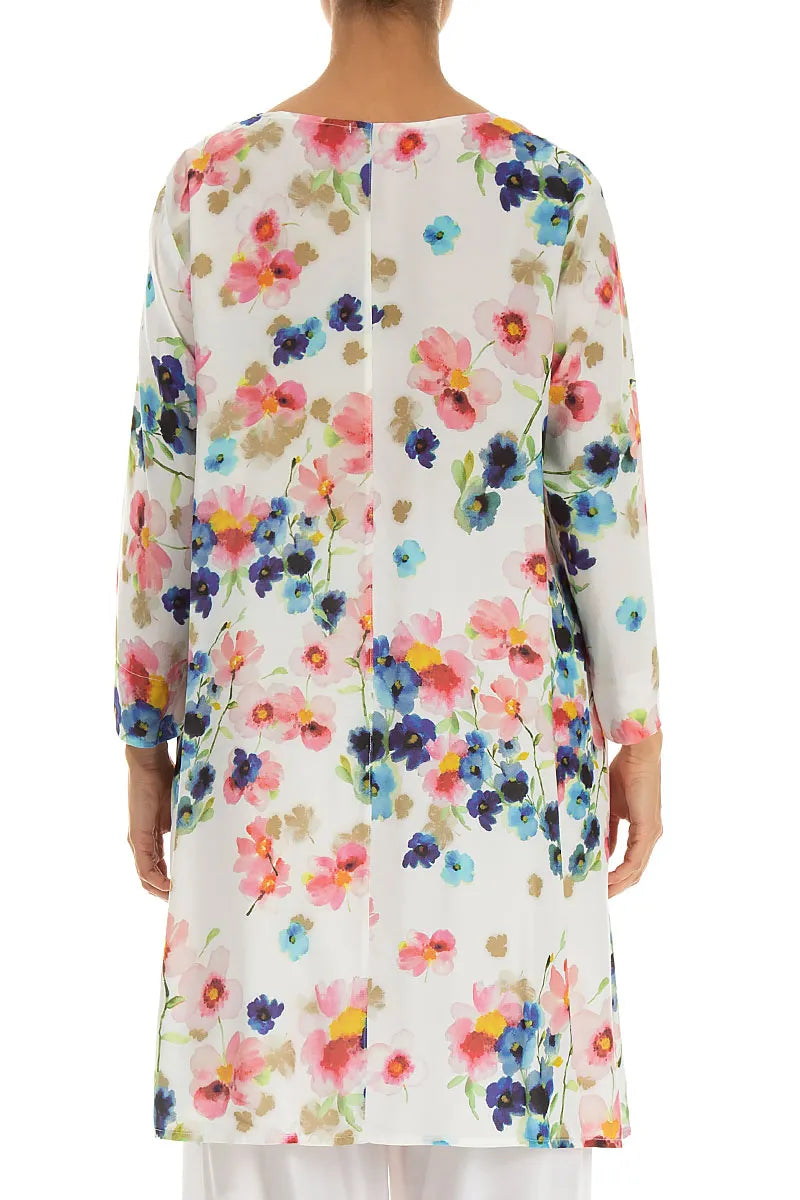 Flowy Primrose Silk Bamboo Tunic