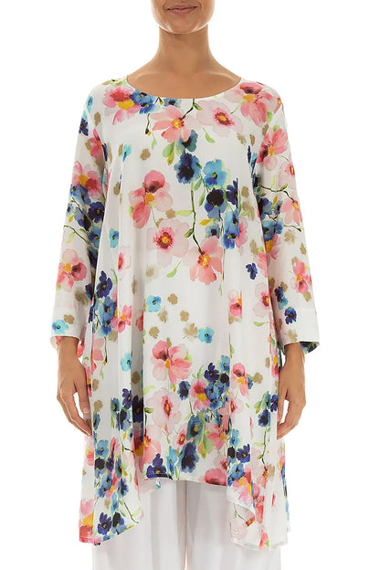 Flowy Primrose Silk Bamboo Tunic