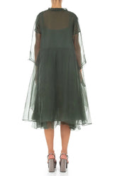 Flowy Sage Silk Chiffon Jacket 2