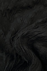 Flowy Tie Up Black Textured Silk Dress 5