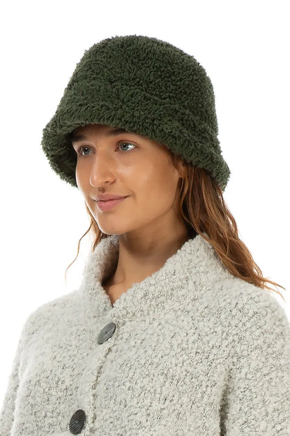 Forest Mist Teddy Cotton Bucket Hat 1