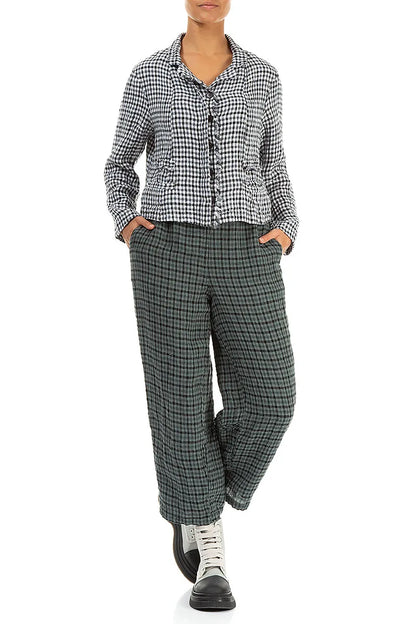 Frayed Edge Heritage Check Linen Jacket 4